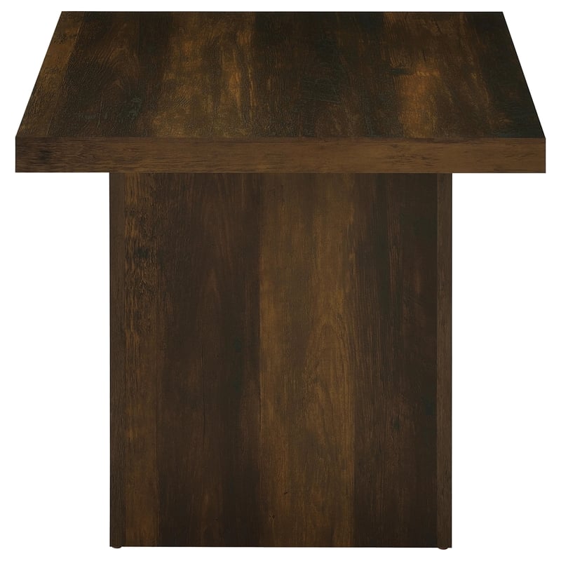Coaster Devar Square Engineered Wood Side End Table in Dark Pine