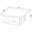 Coaster Devar 2-piece Square Engineered Wood Coffee Table Set in Dark Pine