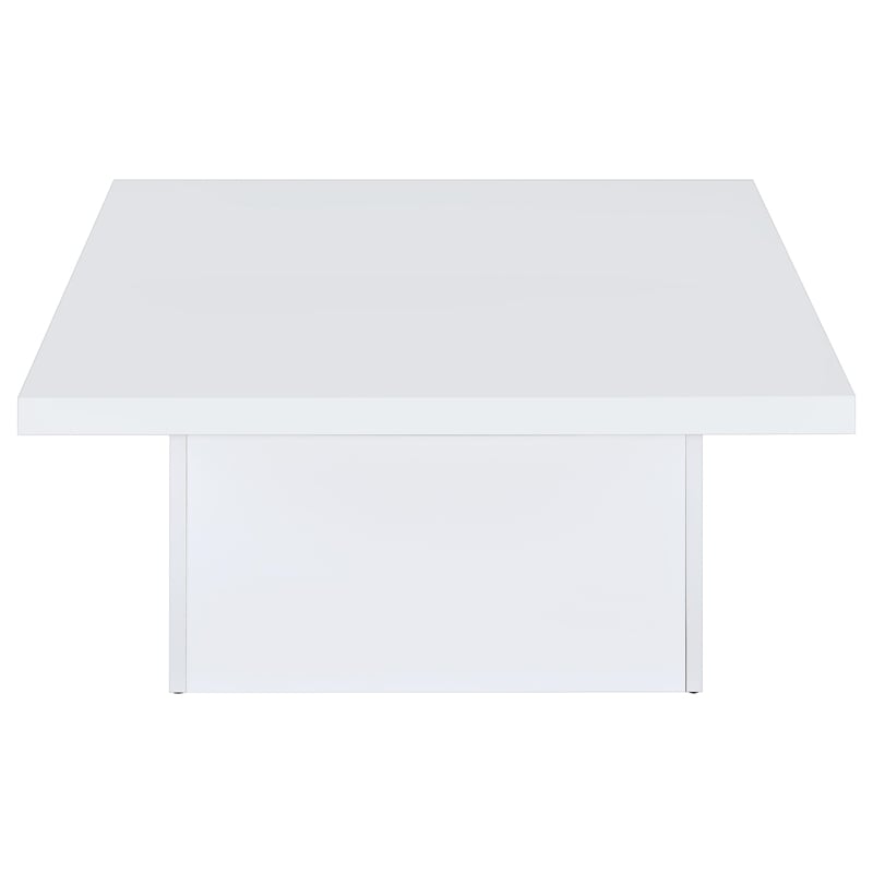 Coaster Devar 2-piece Square Engineered Wood Coffee Table Set White High Gloss