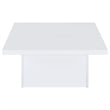 Coaster Devar 2-piece Square Engineered Wood Coffee Table Set White High Gloss