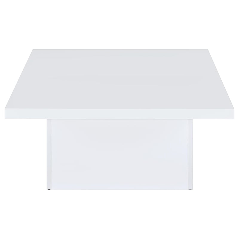 Coaster Devar 2-piece Square Engineered Wood Coffee Table Set White High Gloss