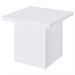 Coaster Devar 2-piece Square Engineered Wood Coffee Table Set White High Gloss