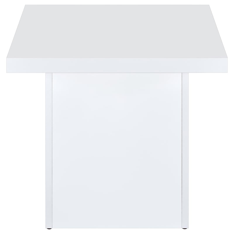 Coaster Devar 2-piece Square Engineered Wood Coffee Table Set White High Gloss