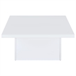 Coaster Devar 3-piece Square Engineered Wood Coffee Table Set White High Gloss