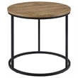 Coaster Lainey Round Engineered Wood Occasional Side End Table in Mango Brown