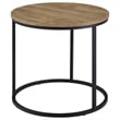 Coaster Lainey Round Engineered Wood Occasional Side End Table in Mango Brown