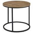 Coaster Lainey Round Engineered Wood Occasional Side End Table in Mango Brown