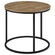 Coaster Lainey Round Engineered Wood Occasional Side End Table in Mango Brown