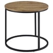 Coaster Lainey Round Engineered Wood Occasional Side End Table in Mango Brown