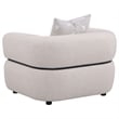 Coaster Jeanette Fabric Upholstered Round Arm Accent Chair in Beige
