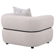Coaster Jeanette Fabric Upholstered Round Arm Accent Chair in Beige