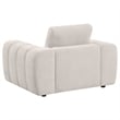 Coaster Burnett Chenille Upholstered Wide Arm Accent Chair in Ivory