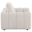 Coaster Burnett Chenille Upholstered Wide Arm Accent Chair in Ivory