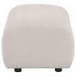 Coaster Burnett Contemporary Chenille Upholstered Ottoman in Ivory