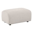 Coaster Burnett Contemporary Chenille Upholstered Ottoman in Ivory