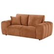 Coaster Burnett Chenille Upholstered Wide Arm Loveseat in Burnt Orange