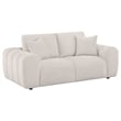 Coaster Burnett 4-piece Chenille Upholstered Sofa Set in Ivory