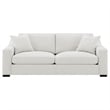 Coaster Ashlyn Transitional Fabric Upholstered Track Arm Sofa in Sand