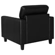 Coaster Scotland 3-piece Faux Leather Upholstered Sofa Set in Black