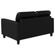 Coaster Scotland 3-piece Faux Leather Upholstered Sofa Set in Black