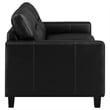 Coaster Scotland 3-piece Faux Leather Upholstered Sofa Set in Black
