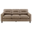 Coaster Scotland 2-piece Faux Leather Upholstered Sofa Set in Brown