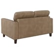 Coaster Scotland 2-piece Faux Leather Upholstered Sofa Set in Brown