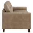 Coaster Scotland 2-piece Faux Leather Upholstered Sofa Set in Brown