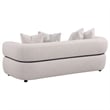Coaster Jeanette 84-inch Fabric Upholstered Round Arm Sofa in Beige
