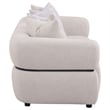 Coaster Jeanette 84-inch Fabric Upholstered Round Arm Sofa in Beige