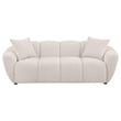 Coaster Destino Upholstered Chenille Splayed Arm Sofa in Beige