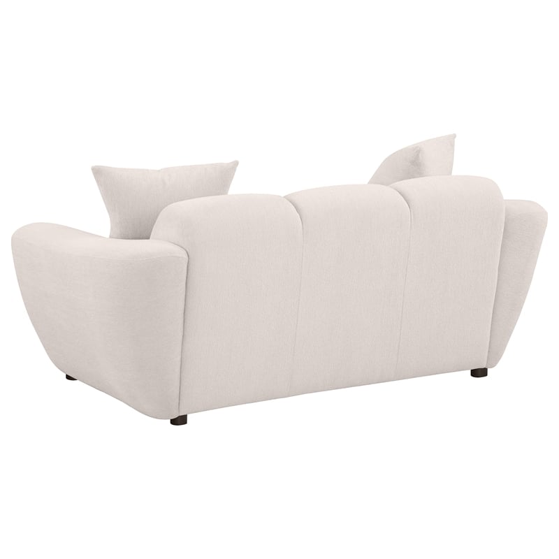 Coaster Destino 3-piece Upholstered Chenille Splayed Arm Sofa Set in Beige