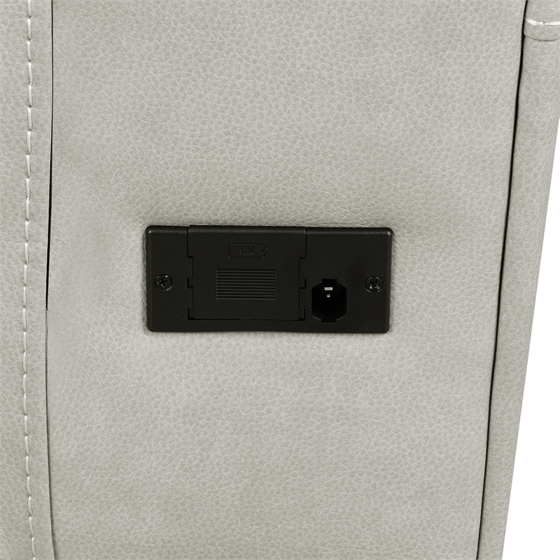 Coaster Brickston Faux Leather Triple Power Reclining Sofa in Gray