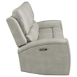 Coaster Brickston Faux Leather Triple Power Reclining Sofa in Gray