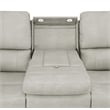 Coaster Brickston Faux Leather Triple Power Reclining Sofa in Gray