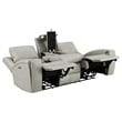 Coaster Brickston Faux Leather 2 PC Triple Power Reclining Sofa Set in Gray