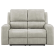 Coaster Brickston Faux Leather Triple Power Reclining Loveseat in Gray