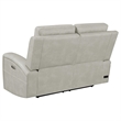 Coaster Brickston Faux Leather Triple Power Reclining Loveseat in Gray