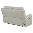 Coaster Brickston Faux Leather Triple Power Reclining Loveseat in Gray
