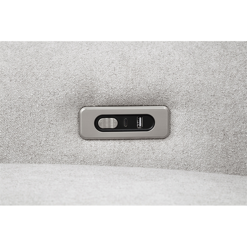 Coaster Sylmar 3-piece Chenille Fabric Power Reclining Sofa Set in Dove Gray