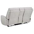 Coaster Sylmar Chenille Upholstered Power Reclining Loveseat in Dove Grey