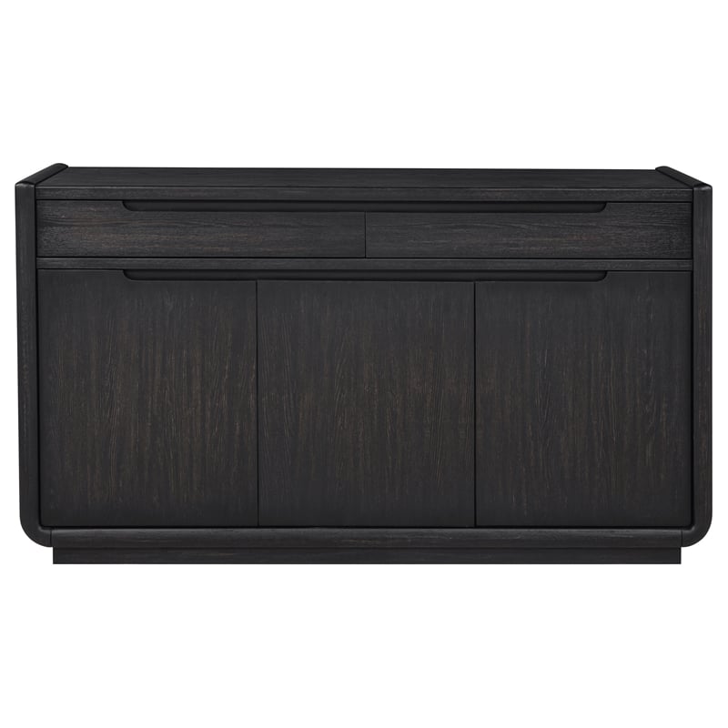 Coaster Leandro 2-Drawer Wood Dining Sideboard Server in Burnished Black