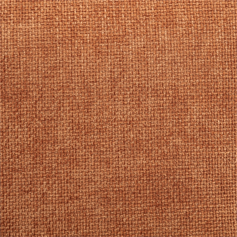 Coaster Octavia Tufted Upholstered Fabric Rectangular Ottoman in Orange