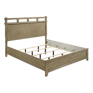 Coaster Hazlewood 61&quot Rustic Wood Eastern King Panel Bed in Vineyard Oak