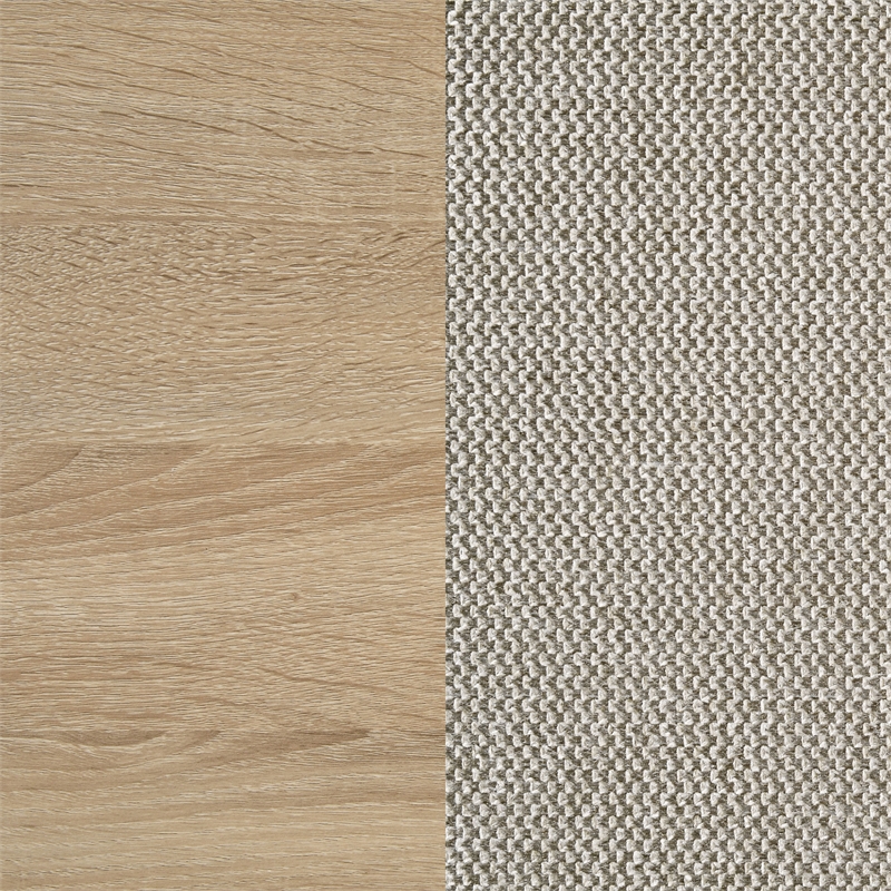 Coaster Arielle Fabric Queen Bookcase Panel Storage Bed in Light Oak/Tan