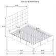 Coaster Medley Transitional Genuine Leather Queen Platform Bed in Tan