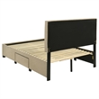 Coaster Wheatland 4-Drawer Fabric Upholstered Full Storage Bed in Brown