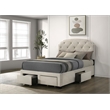 Coaster Marianna 4-Drawer Upholstered Velvet Full Storage Bed in Cream