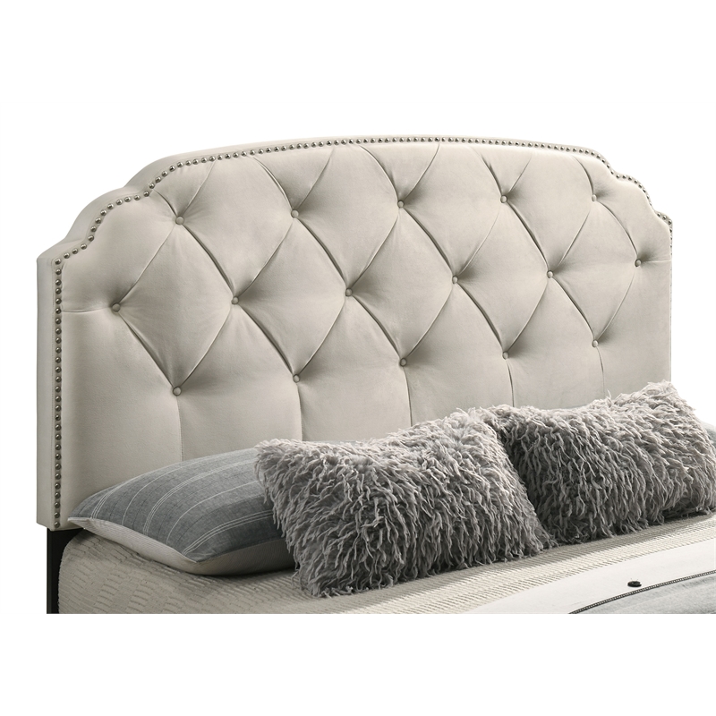 Coaster Marianna 4-Drawer Upholstered Velvet Full Storage Bed in Cream