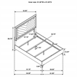 Coaster Cassia Wood/Faux Leather Queen LED Panel Bed in White High Gloss
